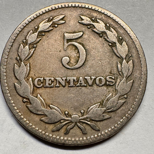 1963 El Salvador 5 Centavos - Beautiful Coin - #A-027