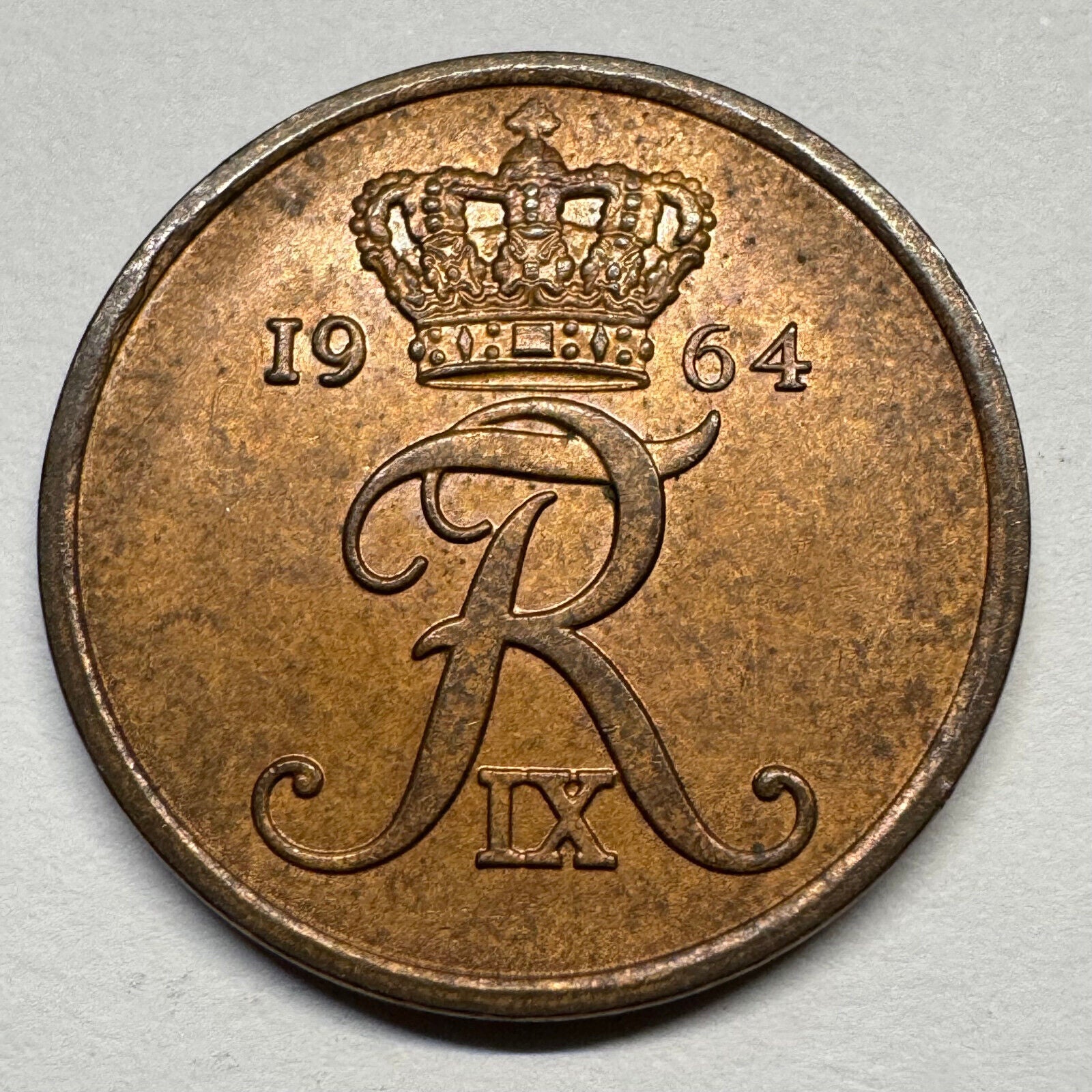 1964 Denmark 5 Ore - Beautiful Coin - #B-057