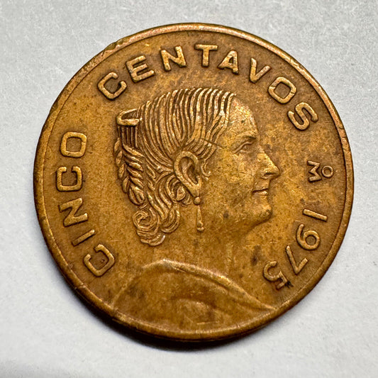 1975 Mexico 5 Centavos - Beautiful Coin - #A-043