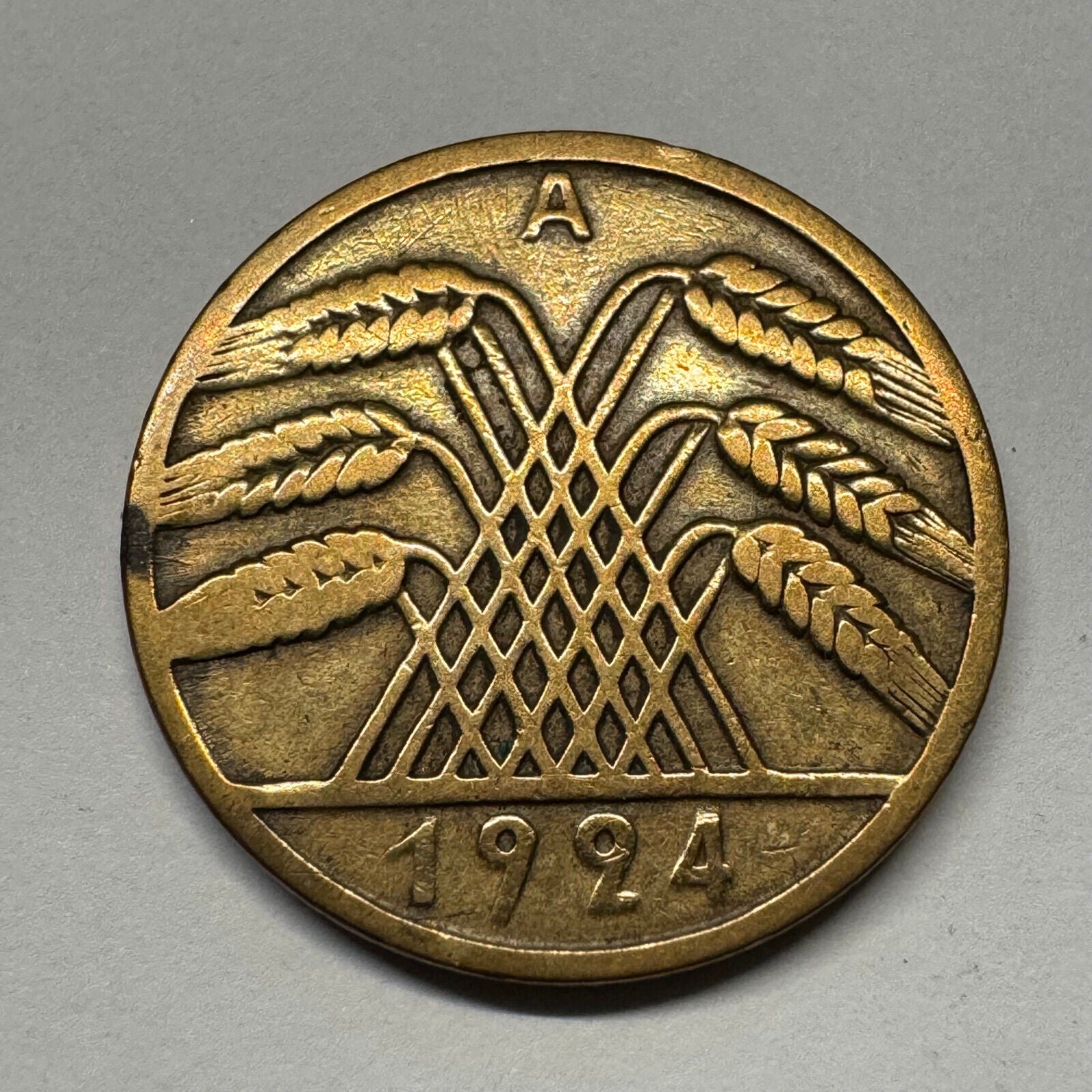 1924 Germany 10 Rentenpfennig - Beautiful Coin - #B-055