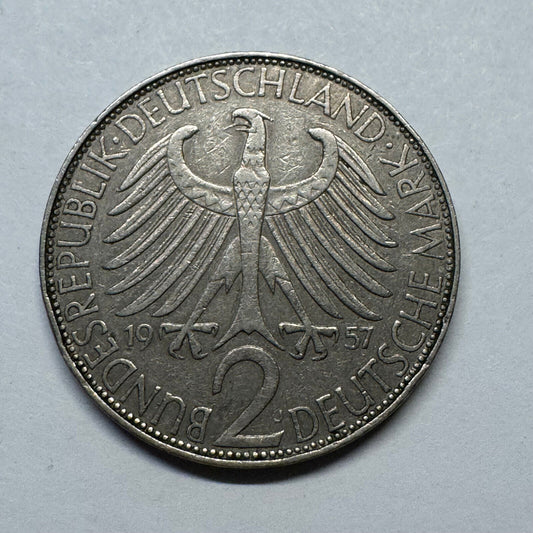 1957 Germany 2 Mark - Beautiful Coin - #B-025