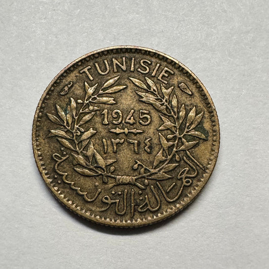 1945 Tunisia 50 Centimes - Beautiful Coin - #B-018
