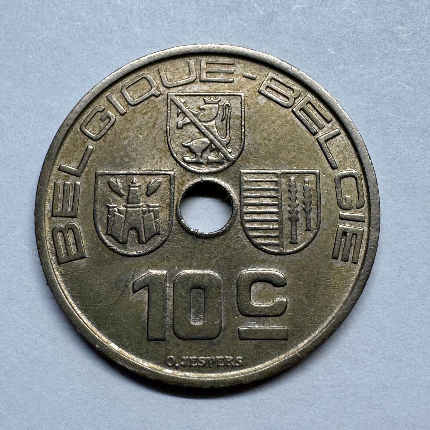 1938 Belgium 10 Centimes - Beautiful Coin - #B-017
