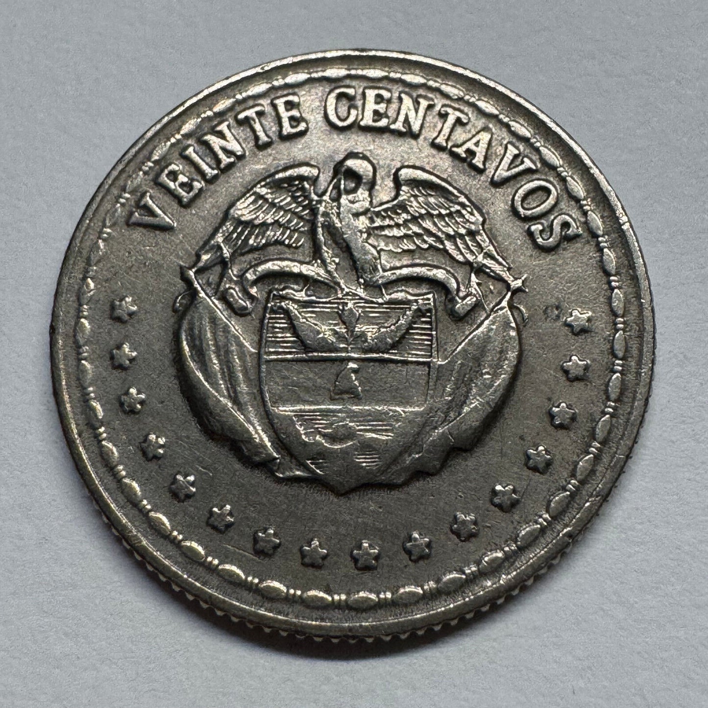 1959 Colombia 25 Centavos - Beautiful Coin - #B-057