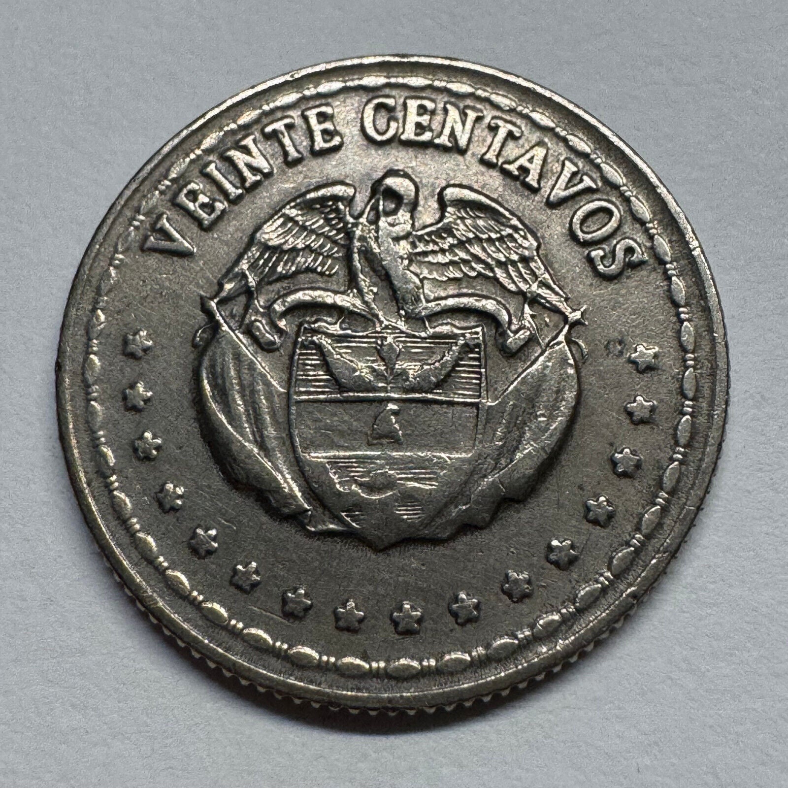 1959 Colombia 25 Centavos - Beautiful Coin - #B-057