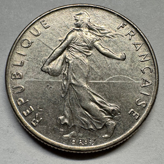 1978 France 1/2 Franc - Beautiful Coin - #A-075