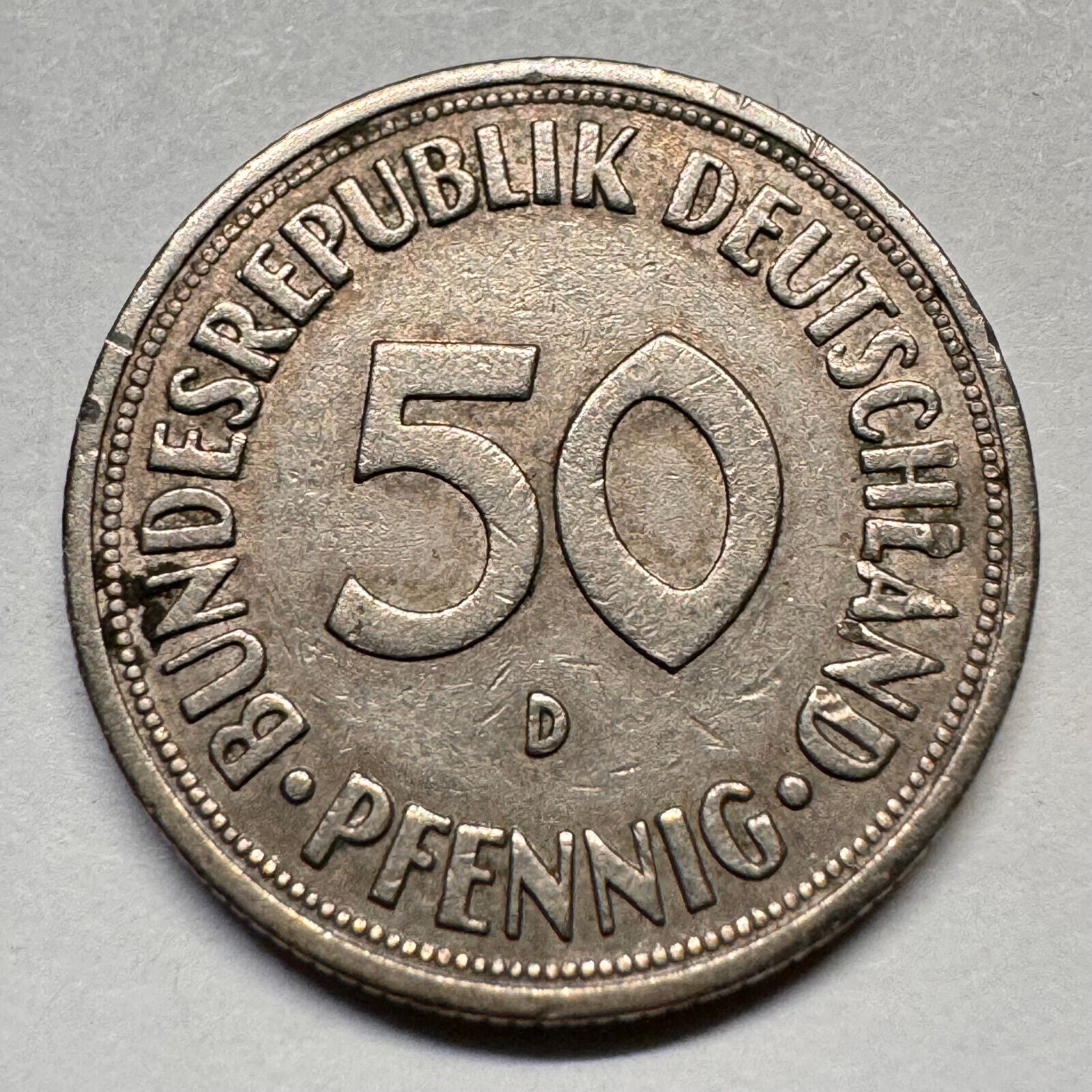 1970 Germany 50 Pfennig - D - Beautiful Coin - #A-027
