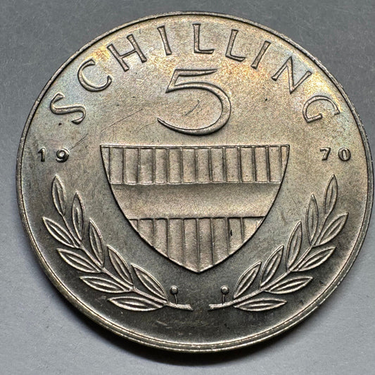1970 Austria 5 Schilling - Beautiful Coin - #A-072