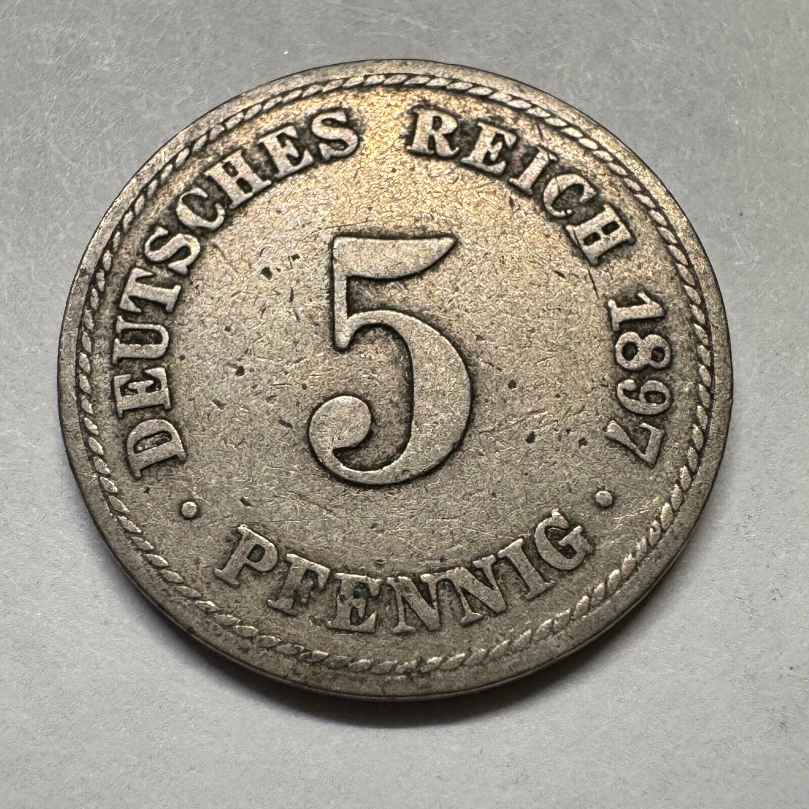 1897 Germany 5 Pfennig - Beautiful Coin - #A-096