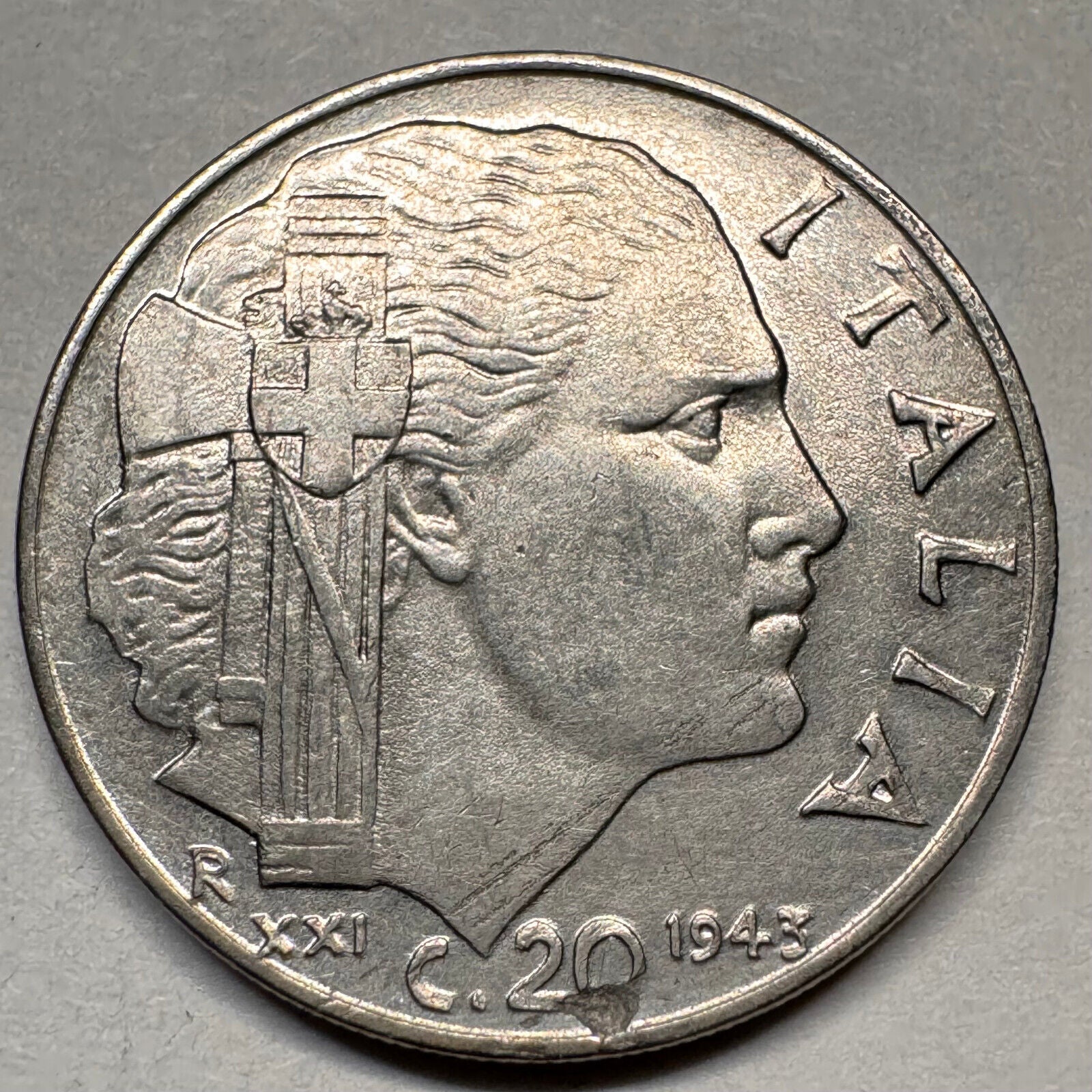 1943 Italy 20 Centesimi - Beautiful Coin - #A-045