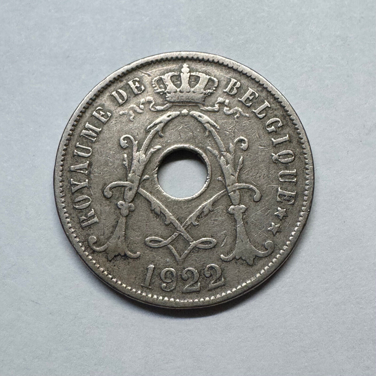 1922 Belgium 25 Centimes - Beautiful Coin - #B-014