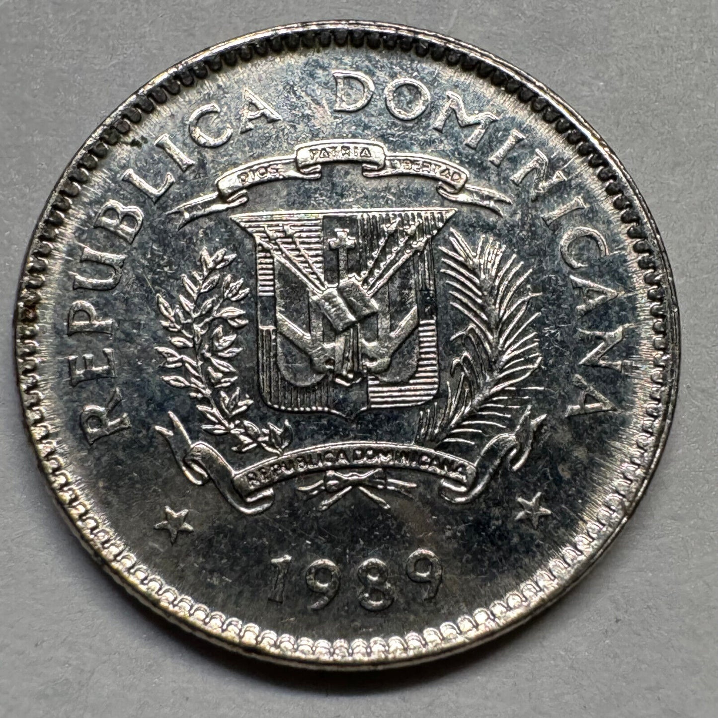 1989 Dominican Republic 10 Centavos - Beautiful Coin - #A-074