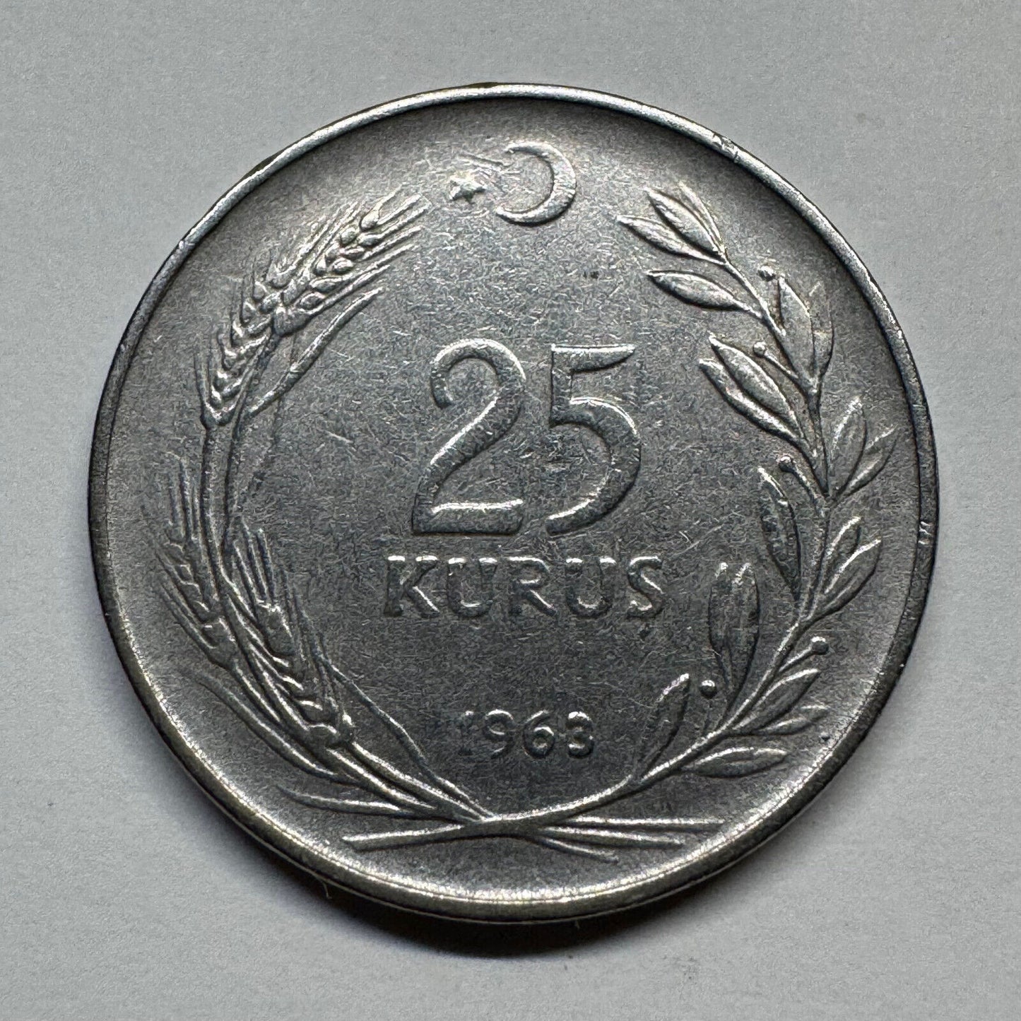 1963 Turkey 25 Kurus - Beautiful Coin - #B-051