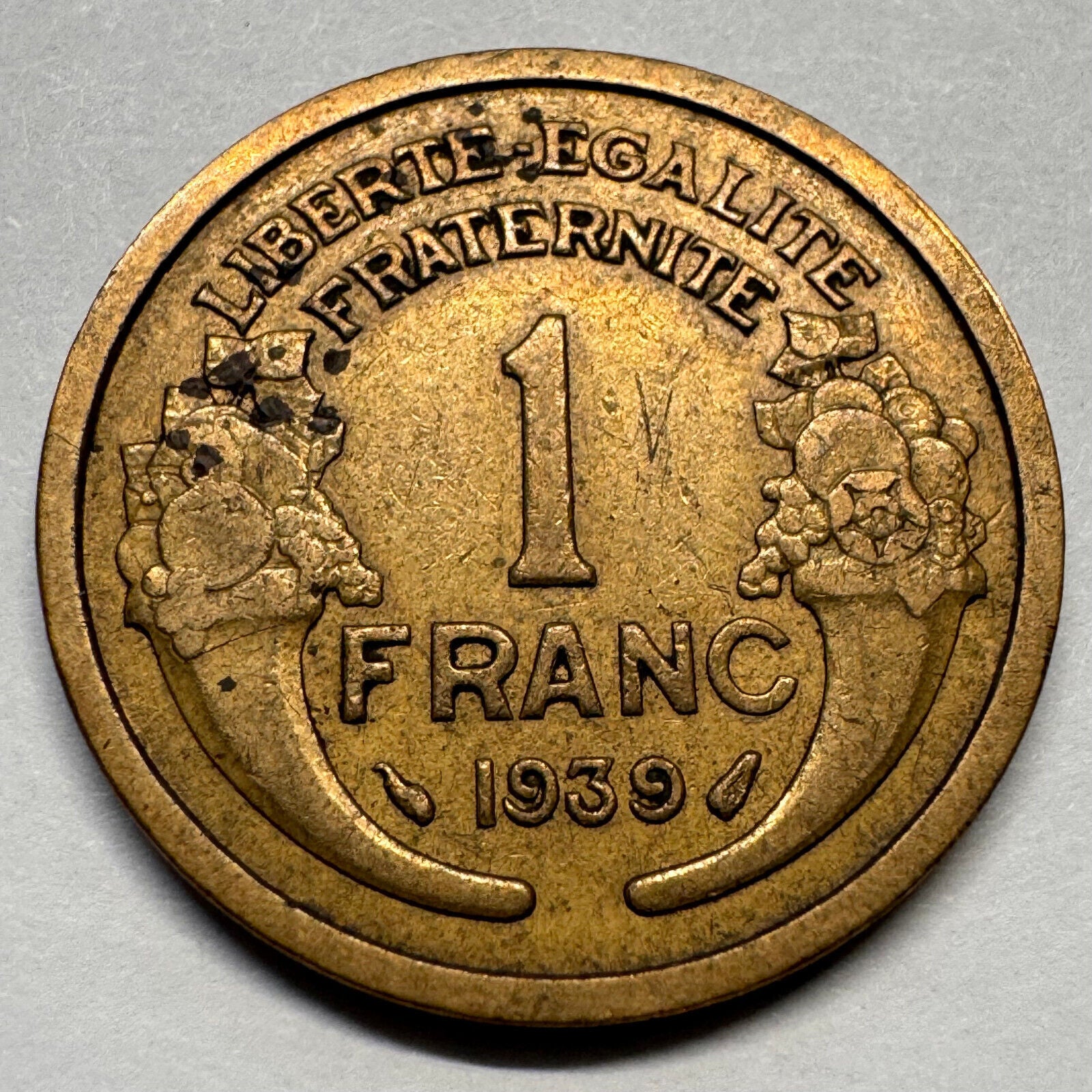 1939 France 1 Franc - Beautiful Coin - #A-038