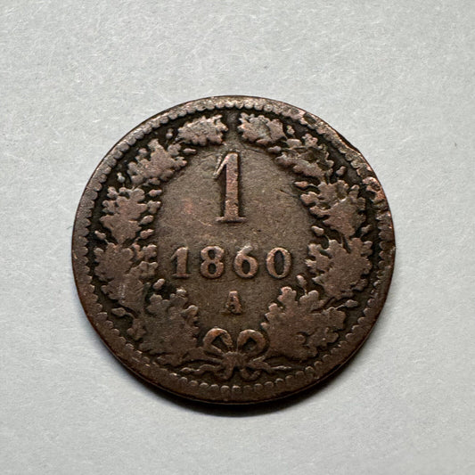 1860 Austria 1 Kreuzer - Beautiful Coin - #B-020