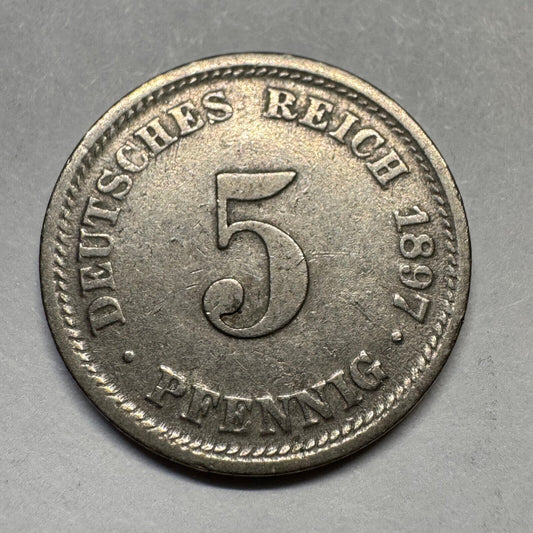 1897 Germany 10 Pfennig - Beautiful Coin - #A-096
