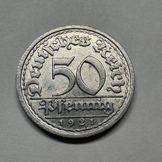 1921 Germany 50 Pfennig - Beautiful Coin - #B-004