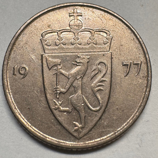 1977 Norway 50 Ore - Beautiful Coin - #A-059