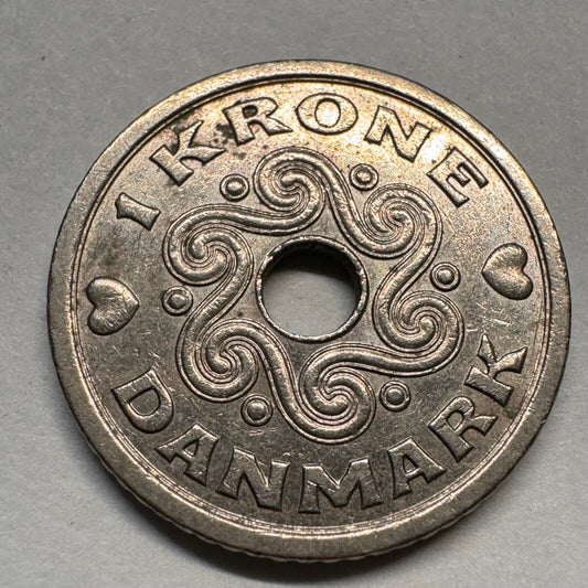 1992 Denmark 1 Krone - Beautiful Coin - #A-056