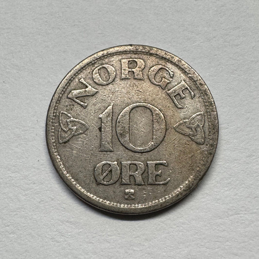 1955 Norway 10 Ore - Beautiful Coin - #B-056