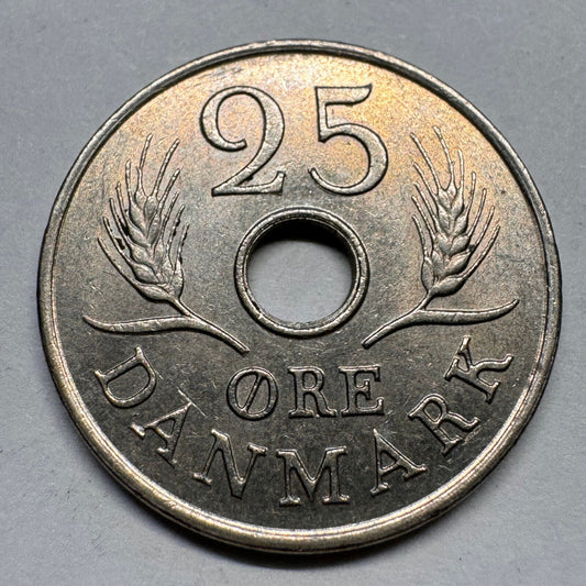 1970 Denmark 25 Ore - Beautiful Coin - #A-047