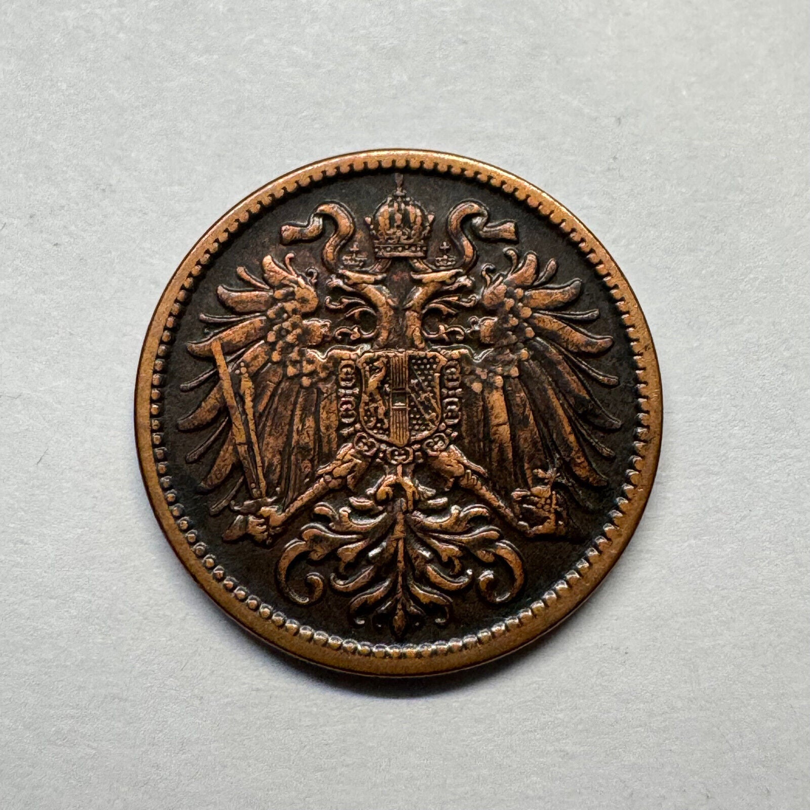 1911 Austria 2 Heller - Beautiful Coin - #B-012