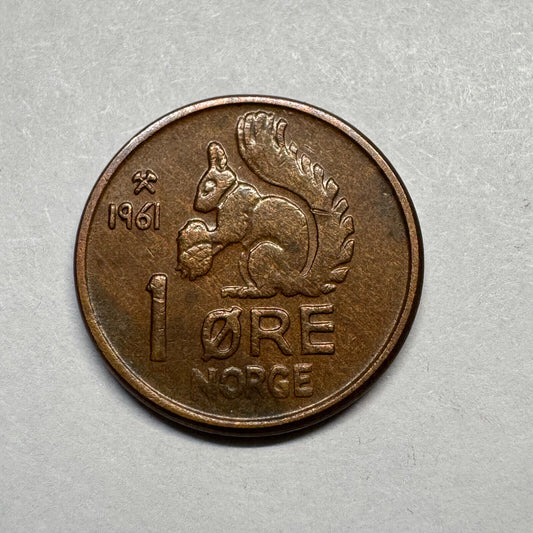 1961 Norway 1 Ore - Beautiful Coin - #B-032