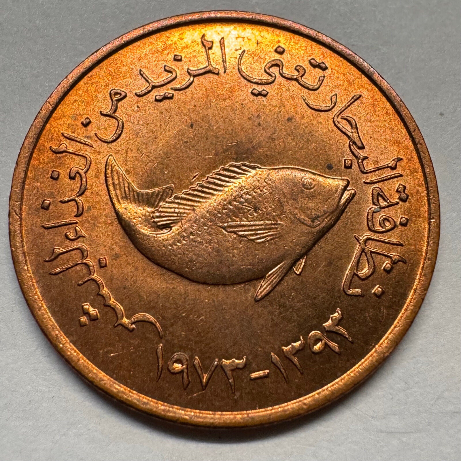 1973 United Arab Emirates 5 Fils - Beautiful Coin - #A-067
