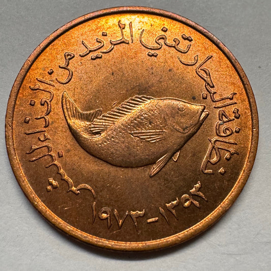 1973 United Arab Emirates 5 Fils - Beautiful Coin - #A-067