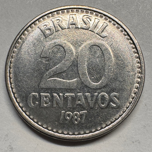 1987 Brazil 20 Centavos - Beautiful Coin - #A-051