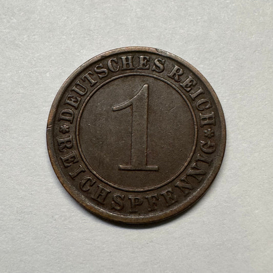 1934 Germany 1 Reichspfennig - Beautiful Coin - #B-023