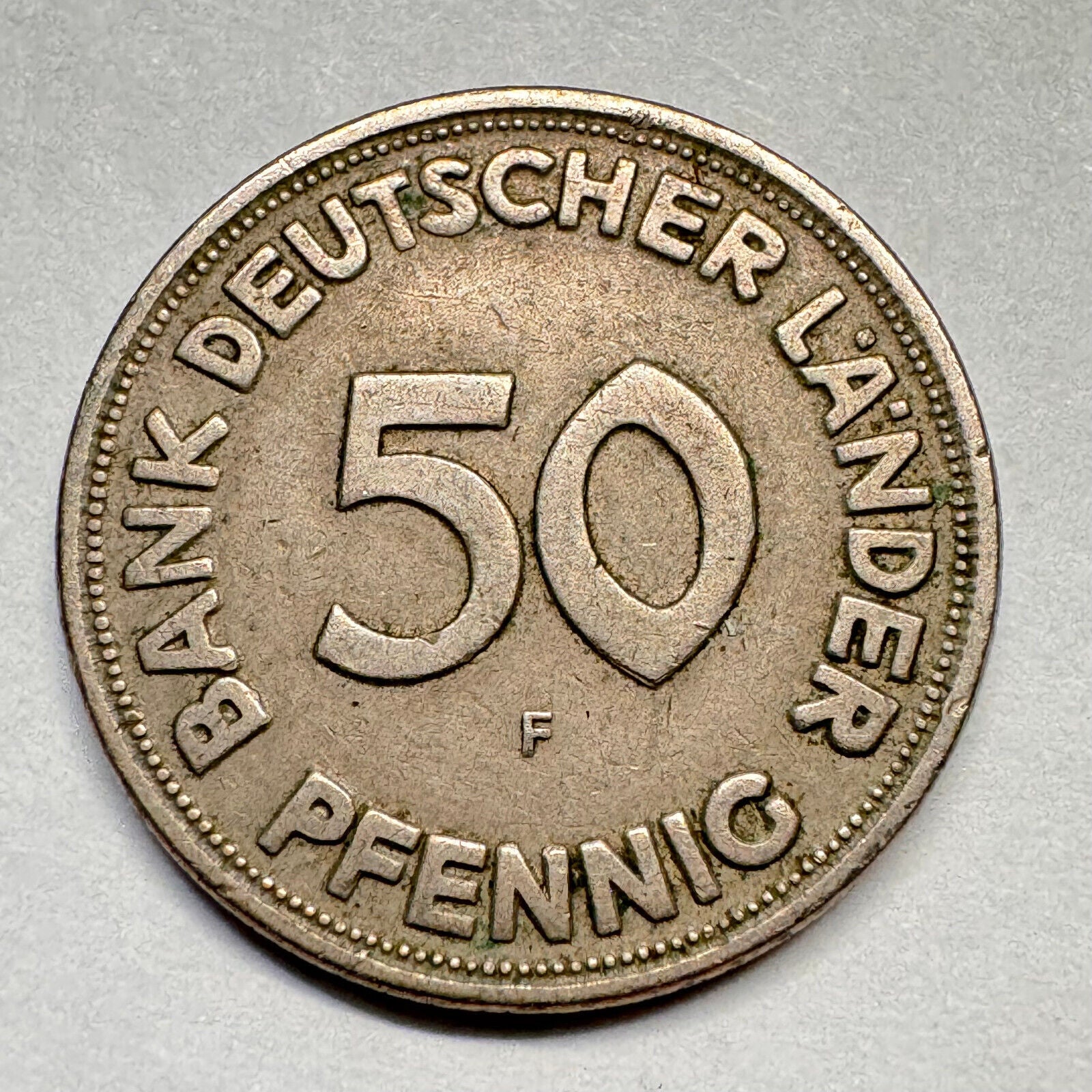 1949 Germany 50 Pfennig - F - Beautiful Coin - #A-015