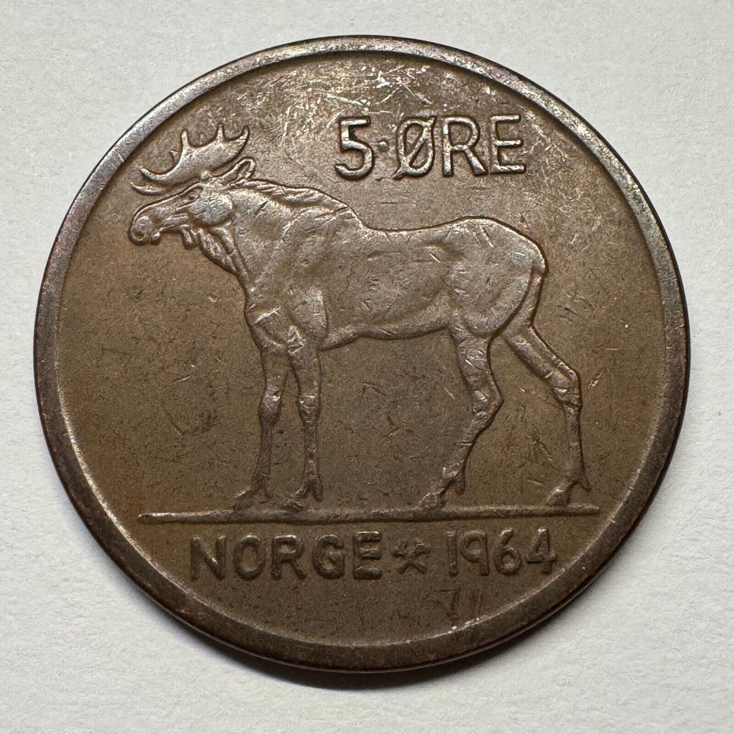1964 Norway 5 Ore - Beautiful Coin - #B-058