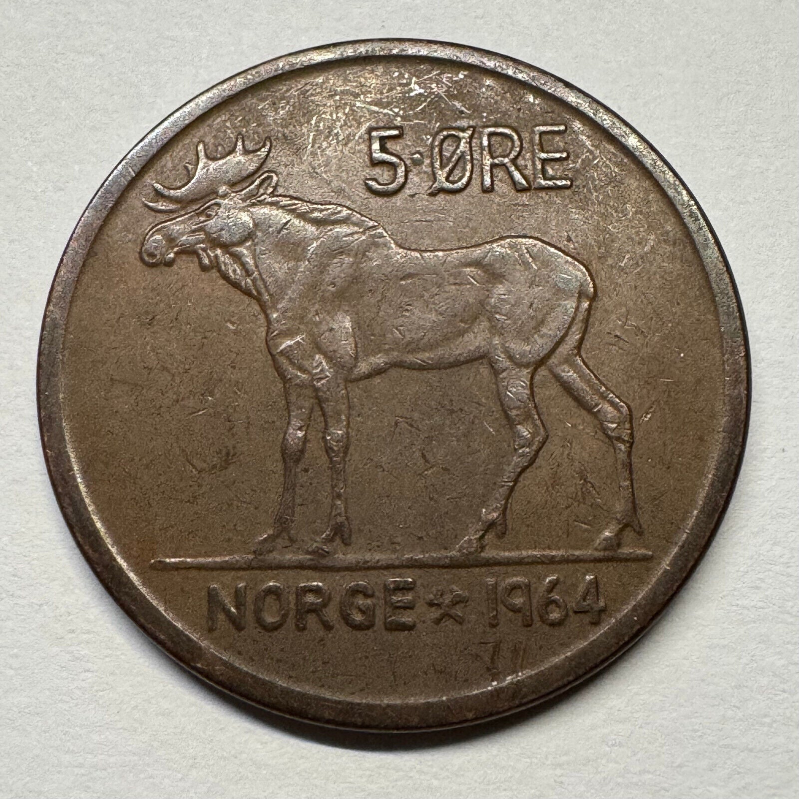 1964 Norway 5 Ore - Beautiful Coin - #B-058