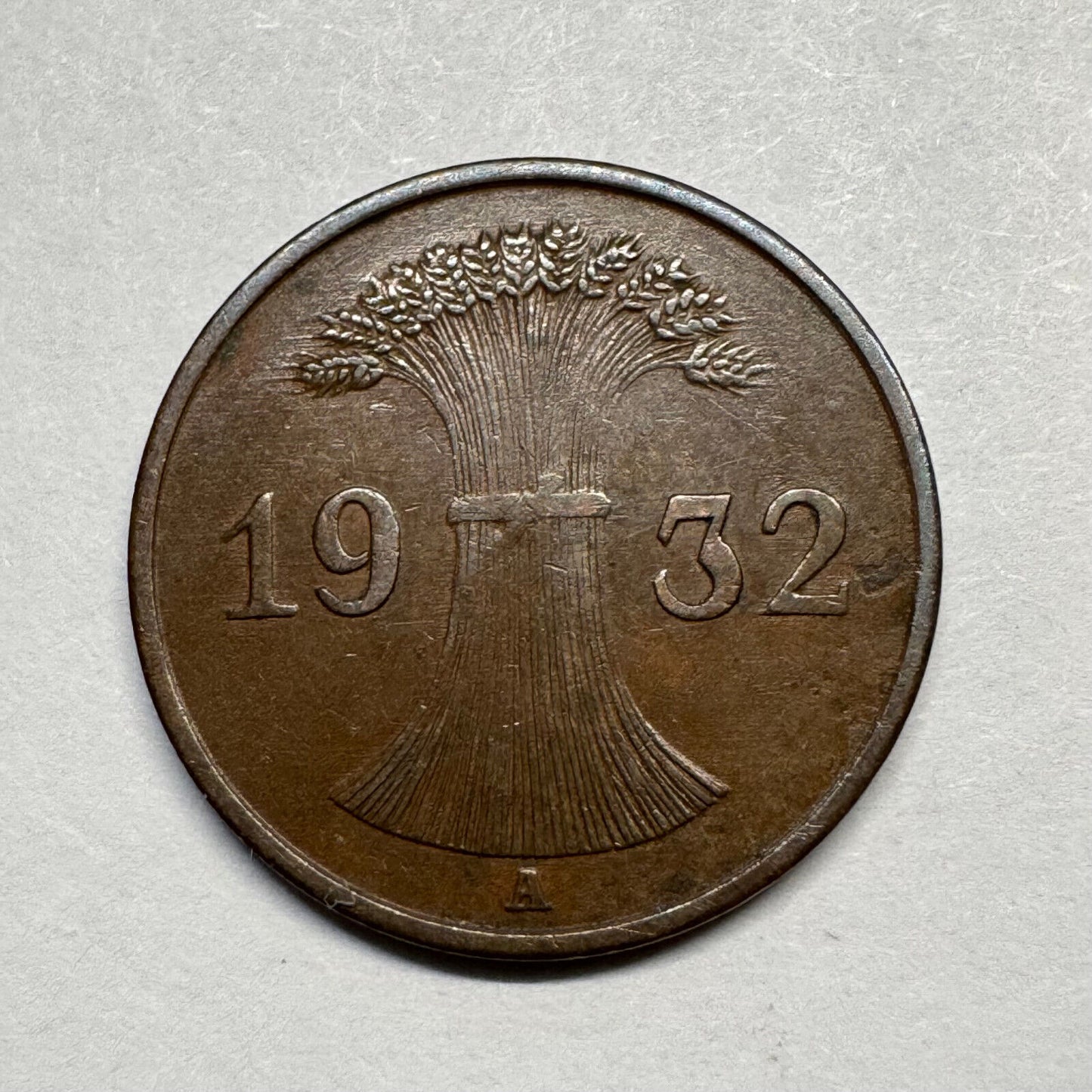 1932 Germany 1 Reichspfennig - Beautiful Coin - #B-019