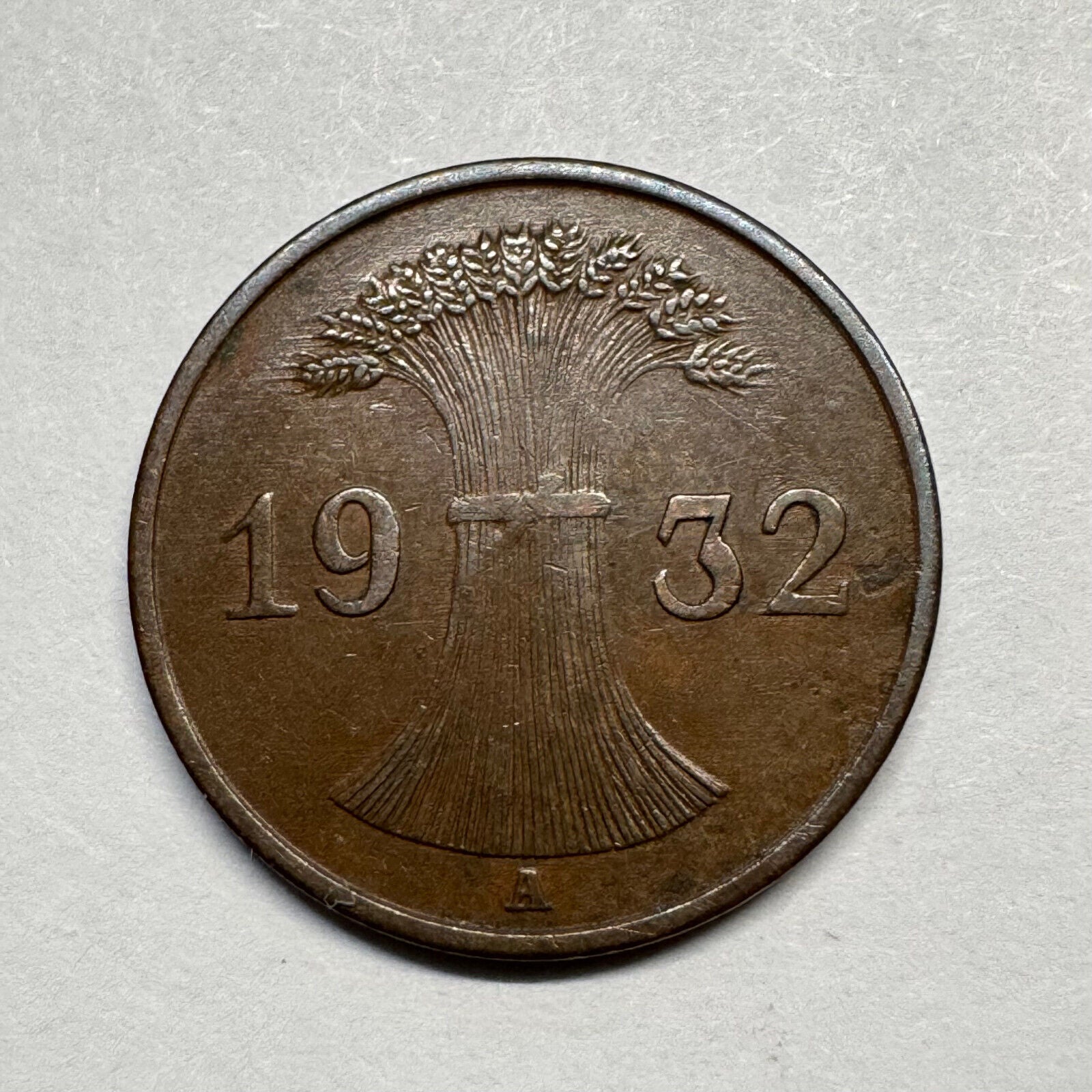 1932 Germany 1 Reichspfennig - Beautiful Coin - #B-019