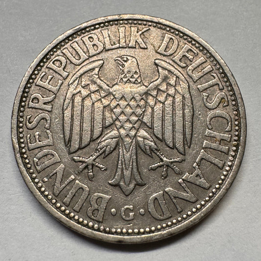 1950 Germany 1 Mark - G - Beautiful Coin - #A-056
