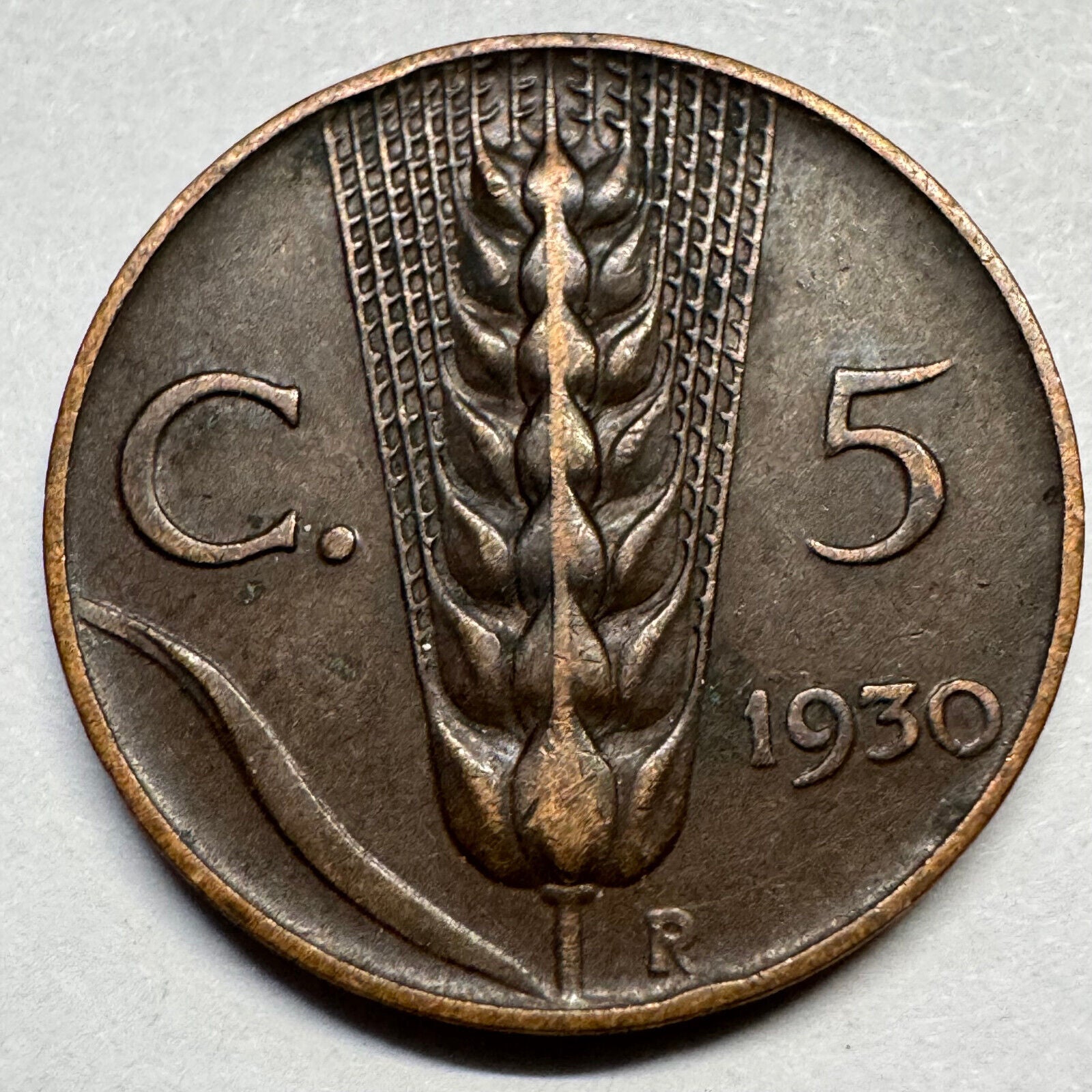 1930 Italy 5 Centesimi - Beautiful Coin - #A-085