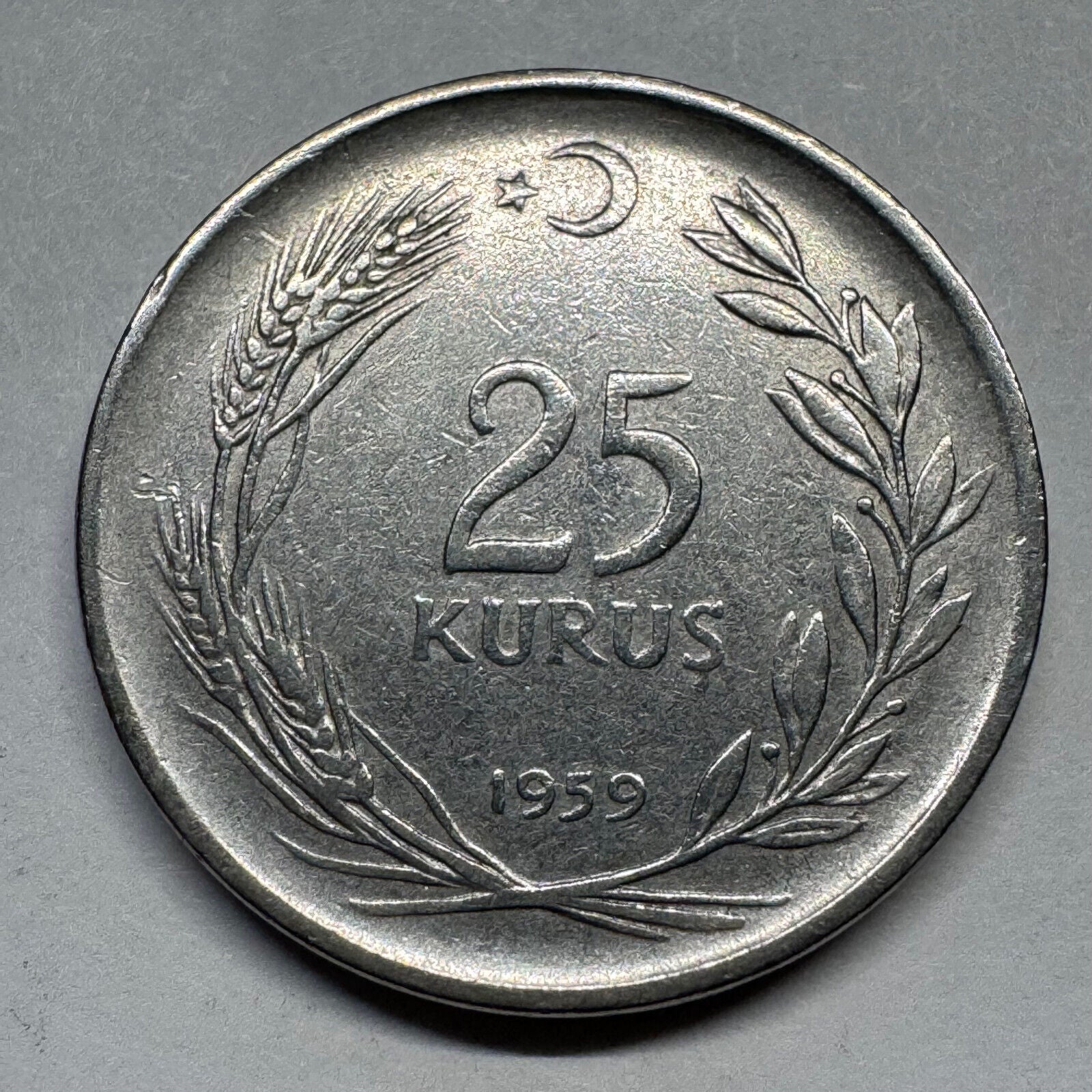 1959 Turkey 25 Kurus - Beautiful Coin - #A-097