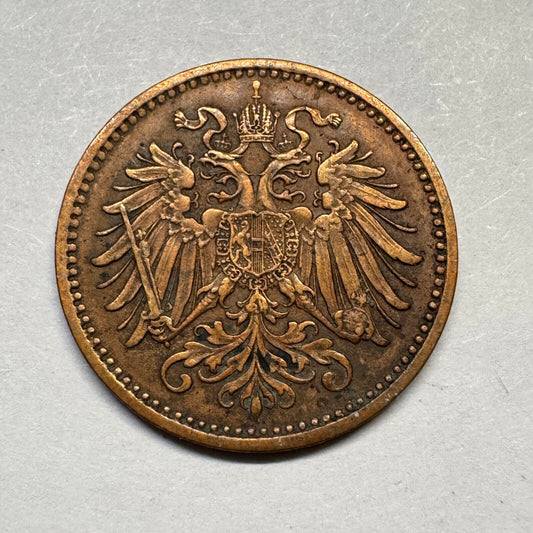 1893 Austria 1 Heller - Beautiful Coin - #A-100