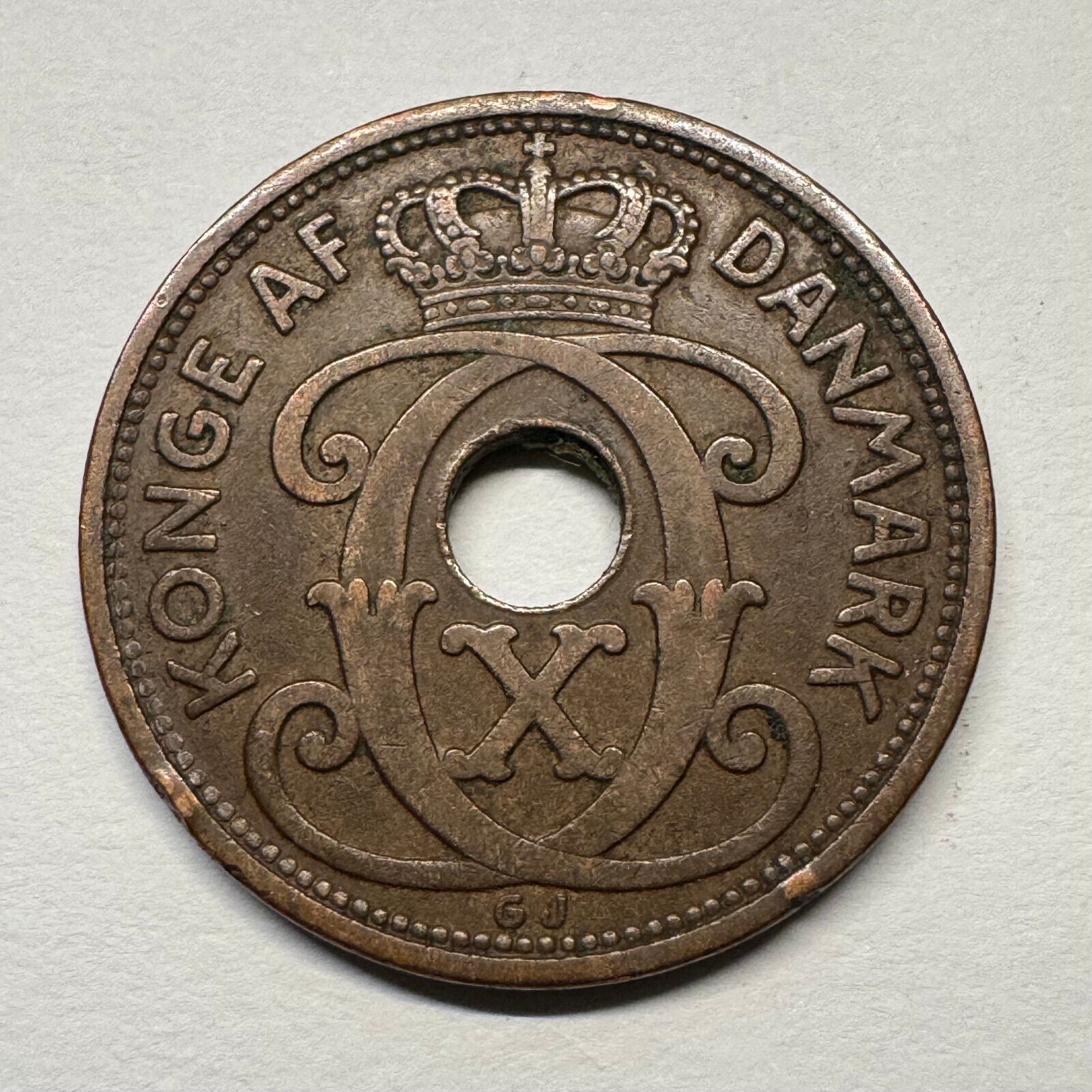 1928 Denmark 5 Ore - Beautiful Coin - Lot #B-044