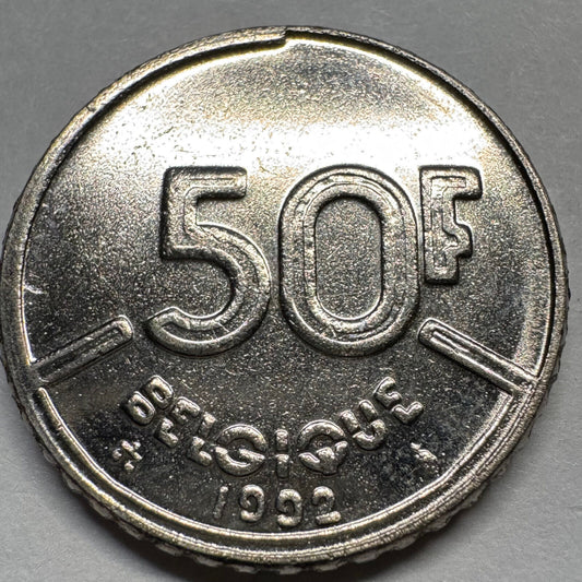 1992 Belgium 50 Francs - Beautiful Coin - #A-076
