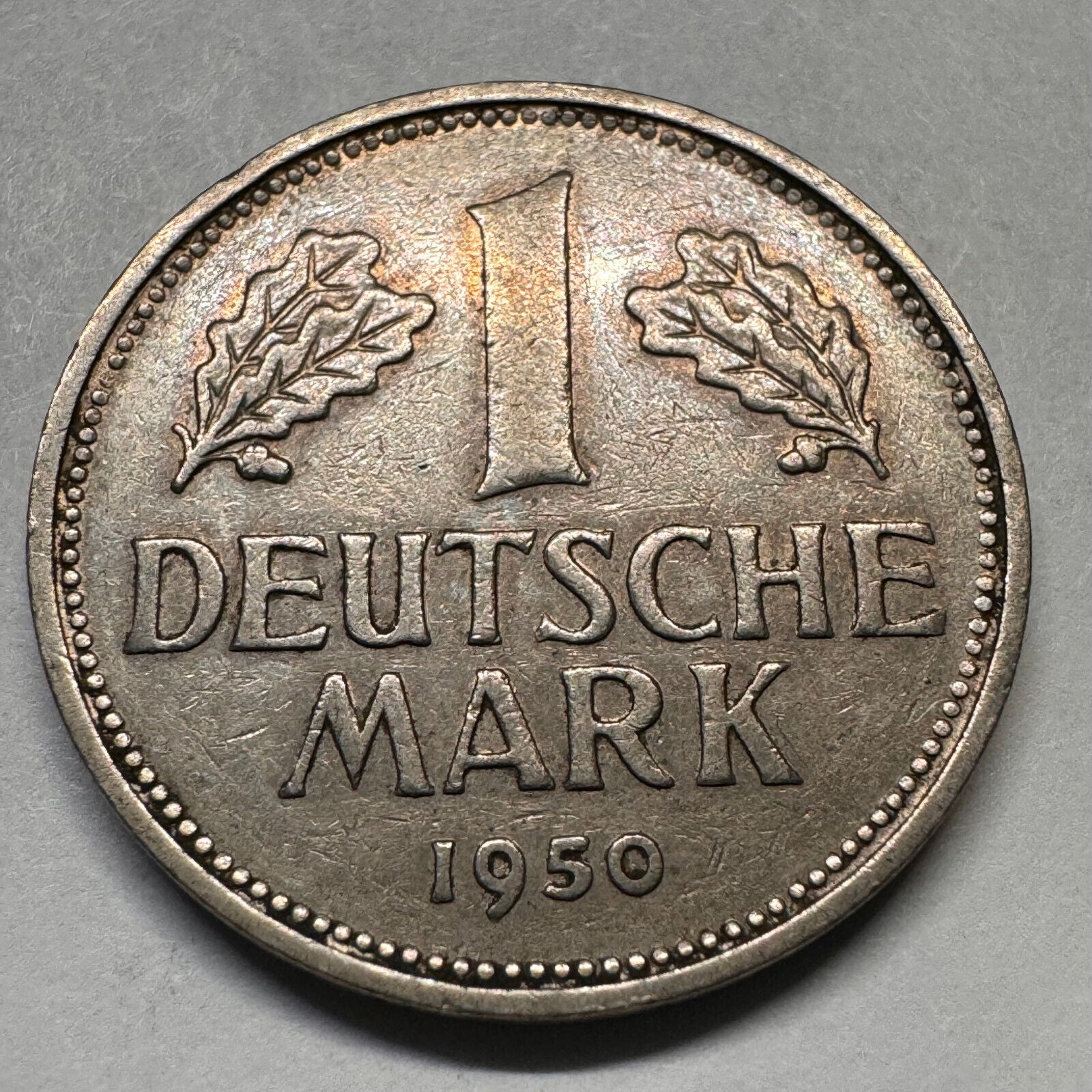 1950 Germany 1 Mark - D - Beautiful Coin - #A-042
