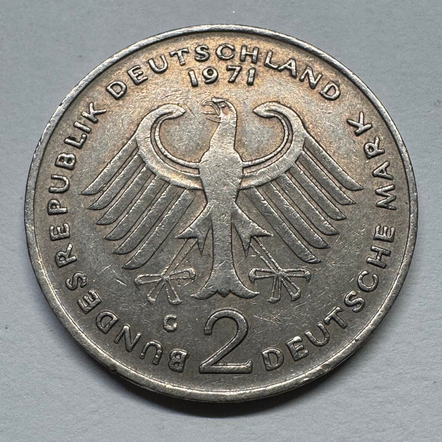 1971 Germany 2 Mark - Beautiful Coin - #B-057
