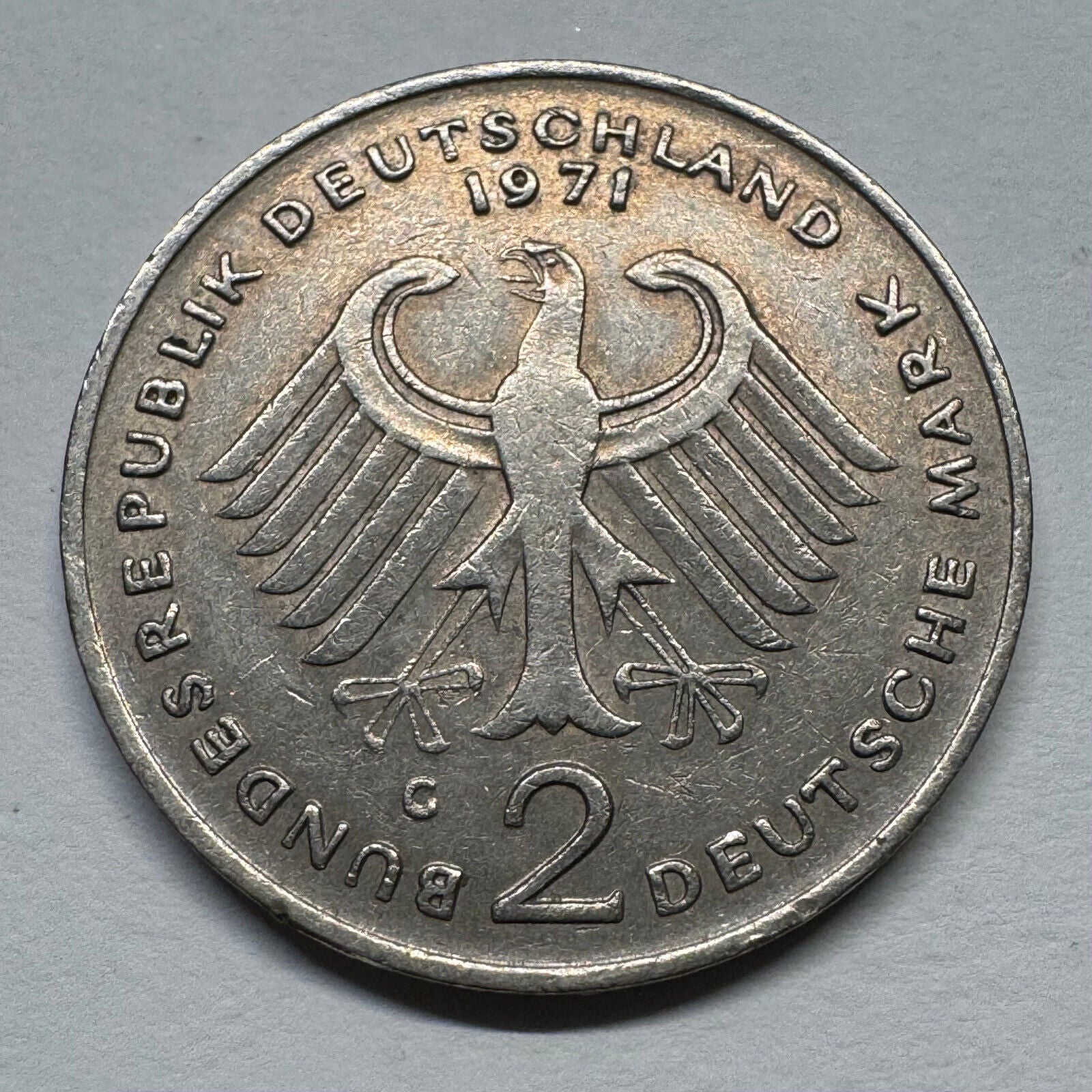 1971 Germany 2 Mark - Beautiful Coin - #B-057