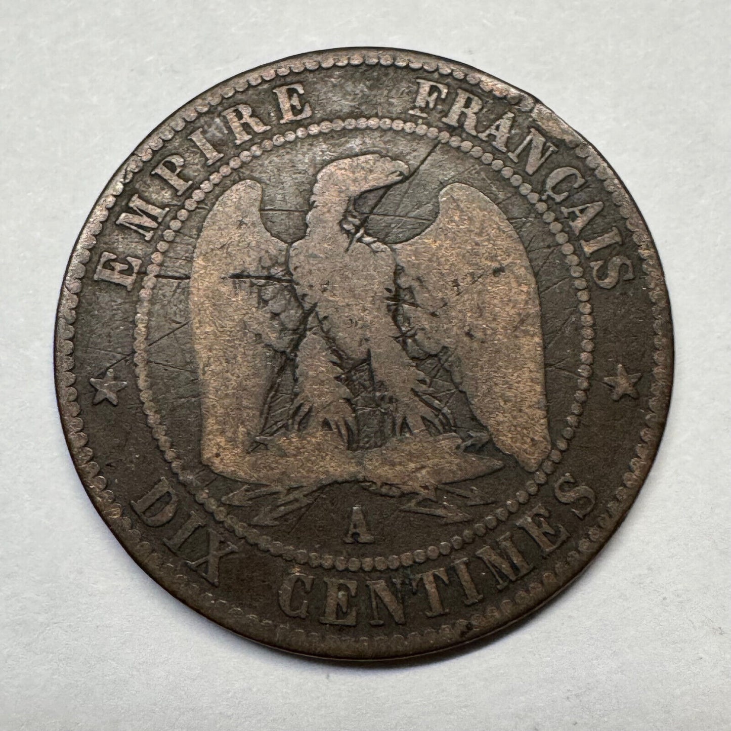 1853 France 10 Centimes - Beautiful Coin - #B-036