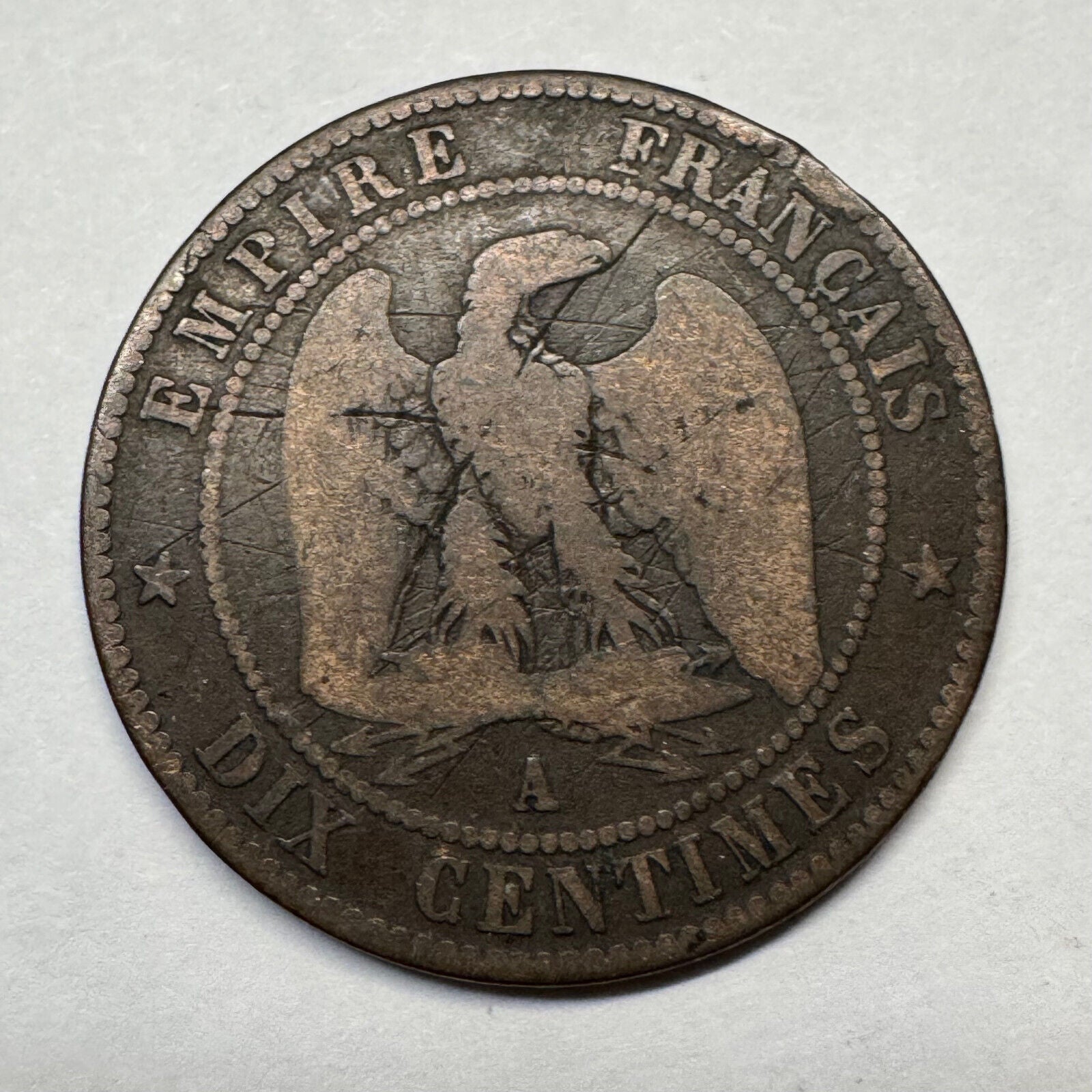 1853 France 10 Centimes - Beautiful Coin - #B-036
