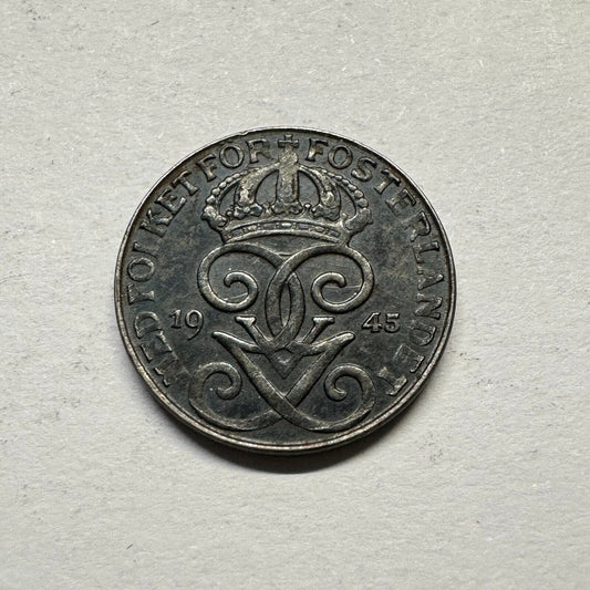 1945 Sweden 1 Ore- Beautiful Coin - #A-003