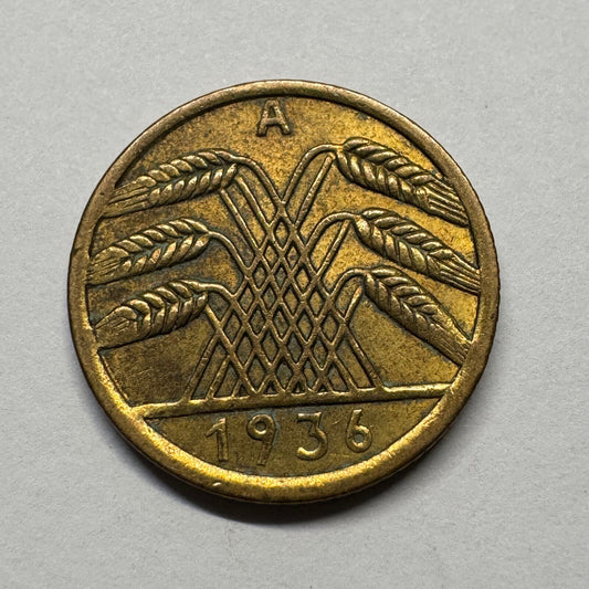 1936 Germany 5 Reichspfennig - Beautiful Coin - #B-052