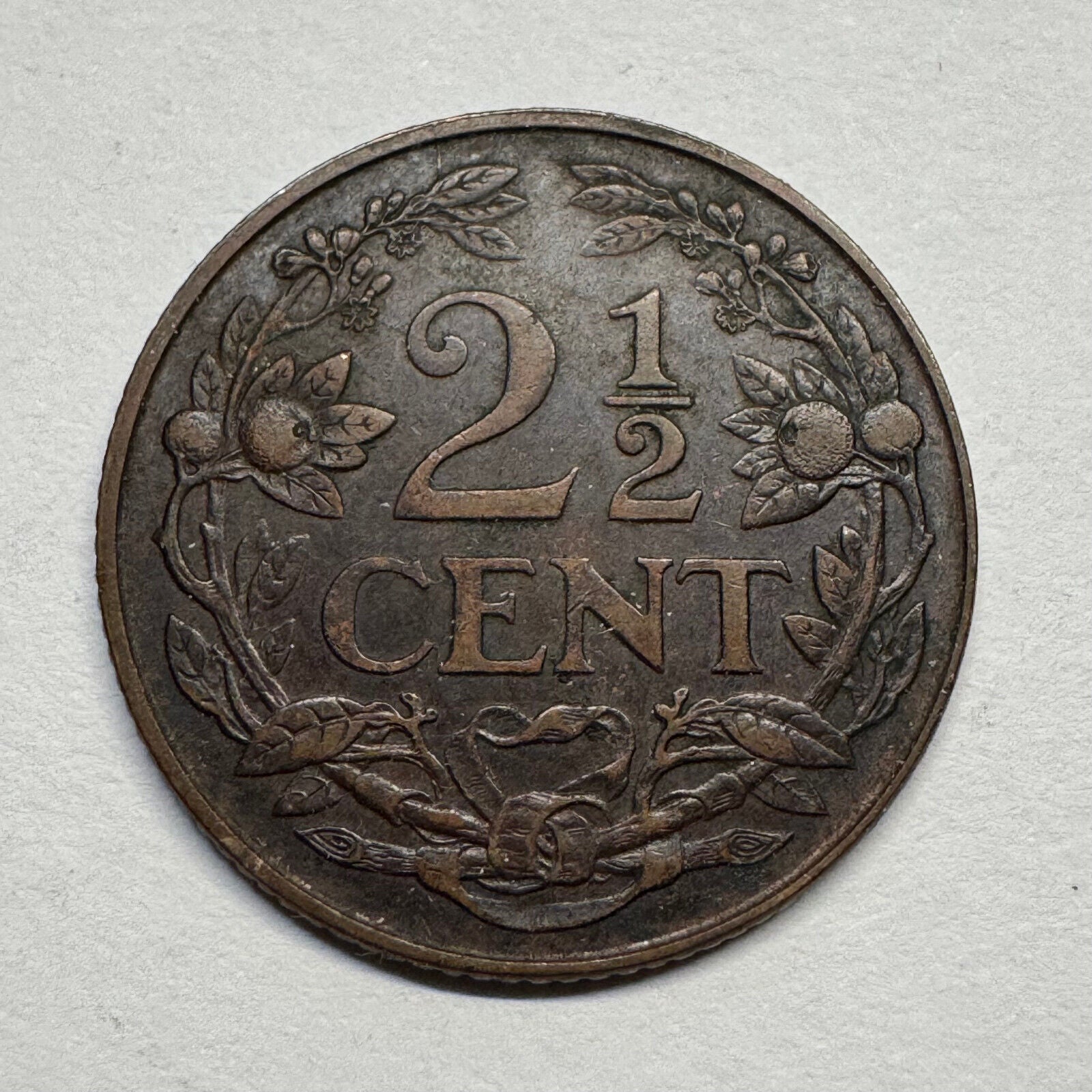 1929 Netherlands 2 1/2 Cents - Beautiful Coin - #B-059